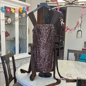 SHEIN Black Dress with Copper Sequins